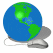 informatique internet earth with mouse md wht gif