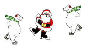 pere noel gif animé humour ours polaires
