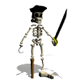 pirate skeleton brandish sword md wht