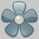flower widget blue  canvas