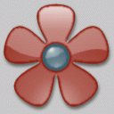 flower widget red  blue