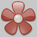 flower widget red  canvas