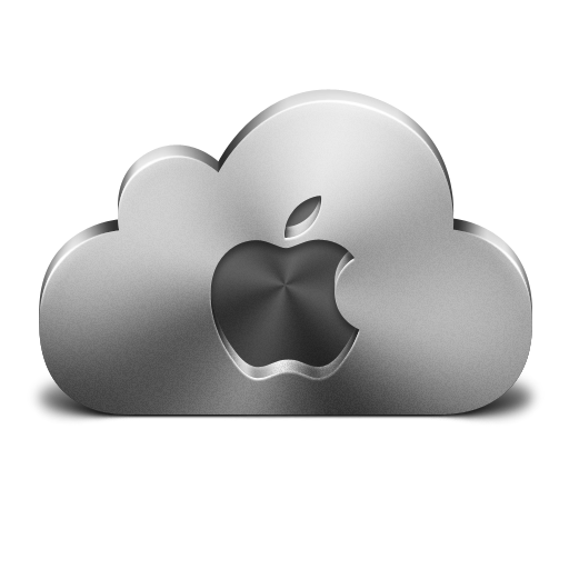 icloud cloud icon apple silver