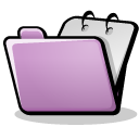 folder violet open